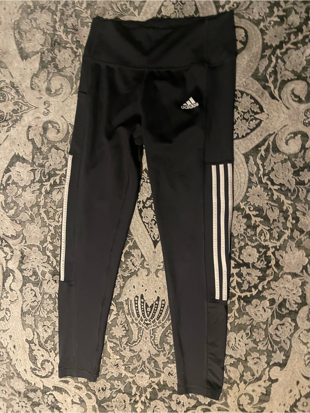 adidas Leggings with White Side Stripes